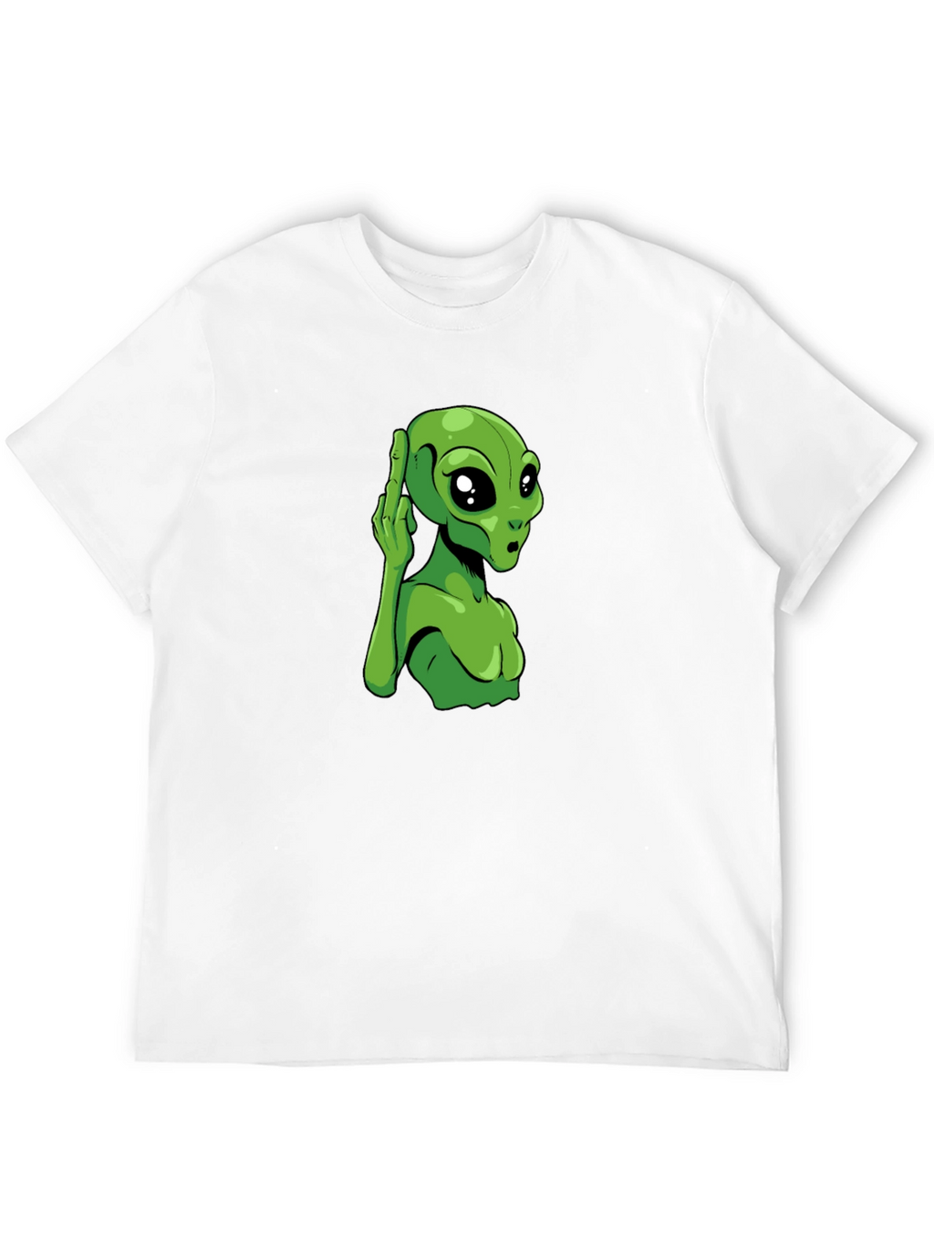 Alien Graphic Tee - Black Cotton T-Shirt