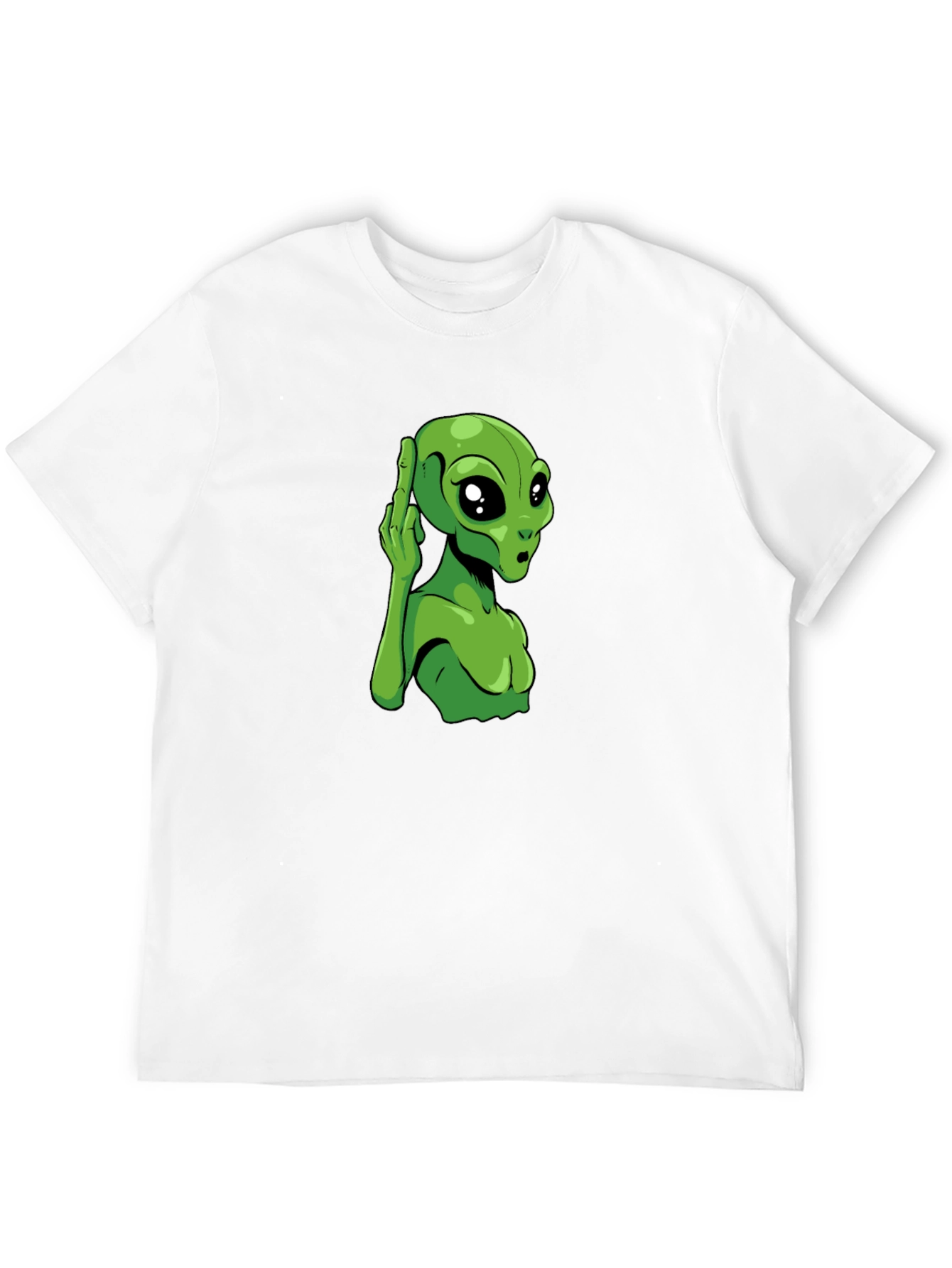 Alien Graphic Tee - Black Cotton T-Shirt