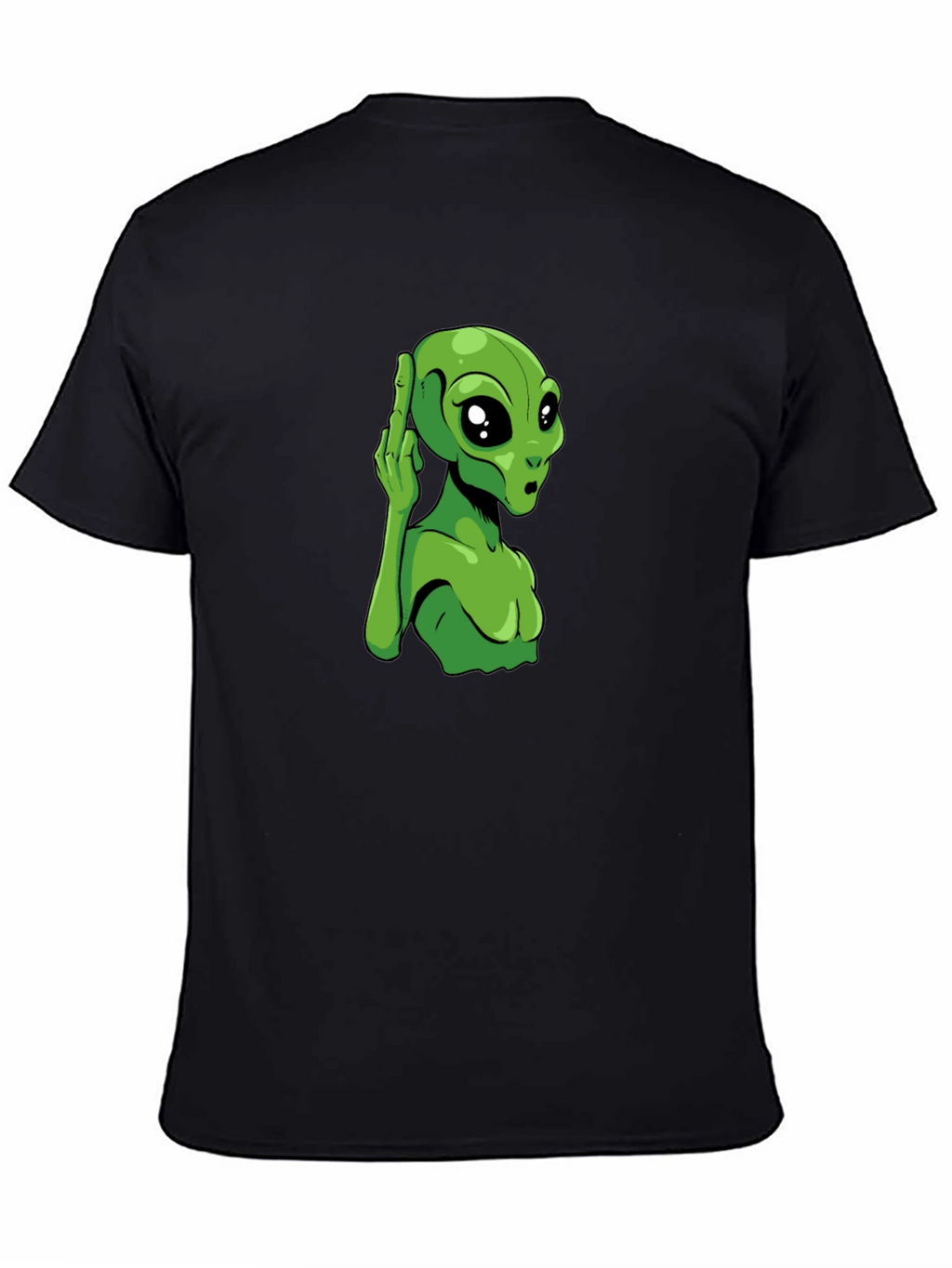 Alien Graphic Tee - Black Cotton T-Shirt