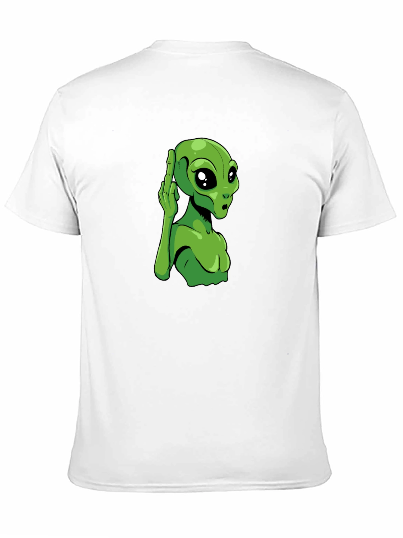 Alien Graphic Tee - Black Cotton T-Shirt