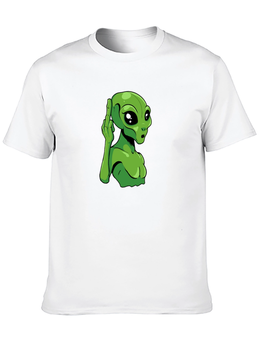 Alien Graphic Tee - Black Cotton T-Shirt