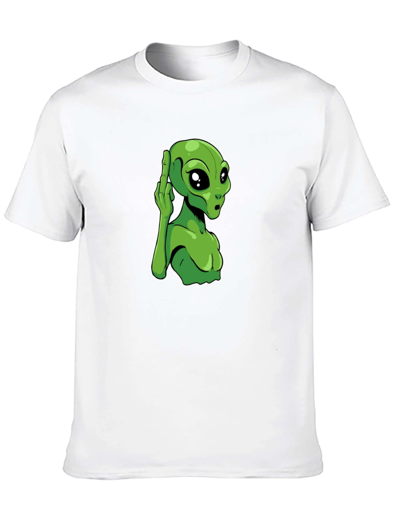 Alien Graphic Tee - Black Cotton T-Shirt
