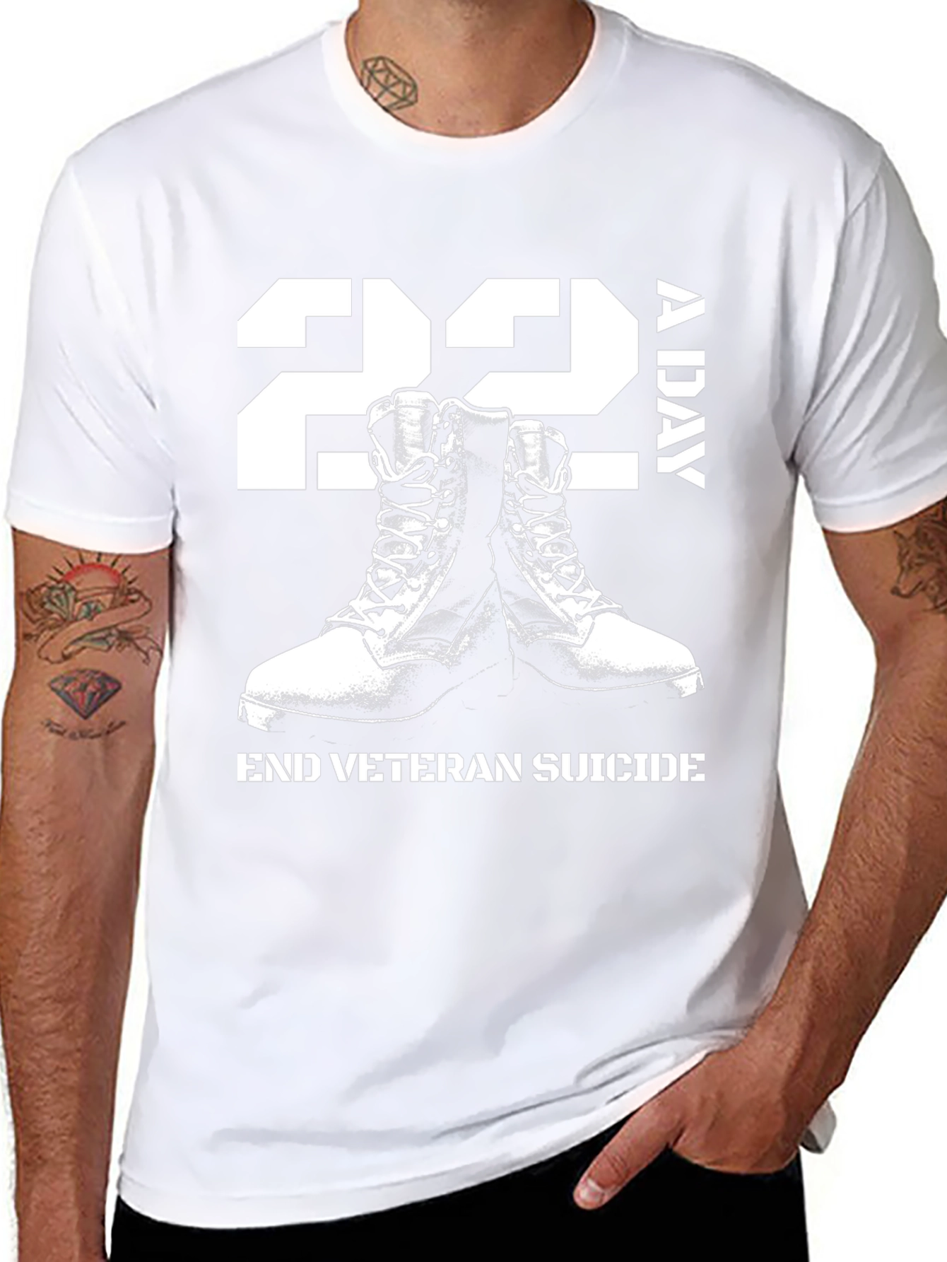 22 A Day Veteran Suicide Awareness T-Shirt