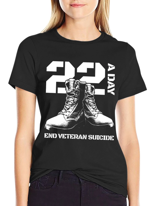 22 A Day Veteran Suicide Awareness T-Shirt