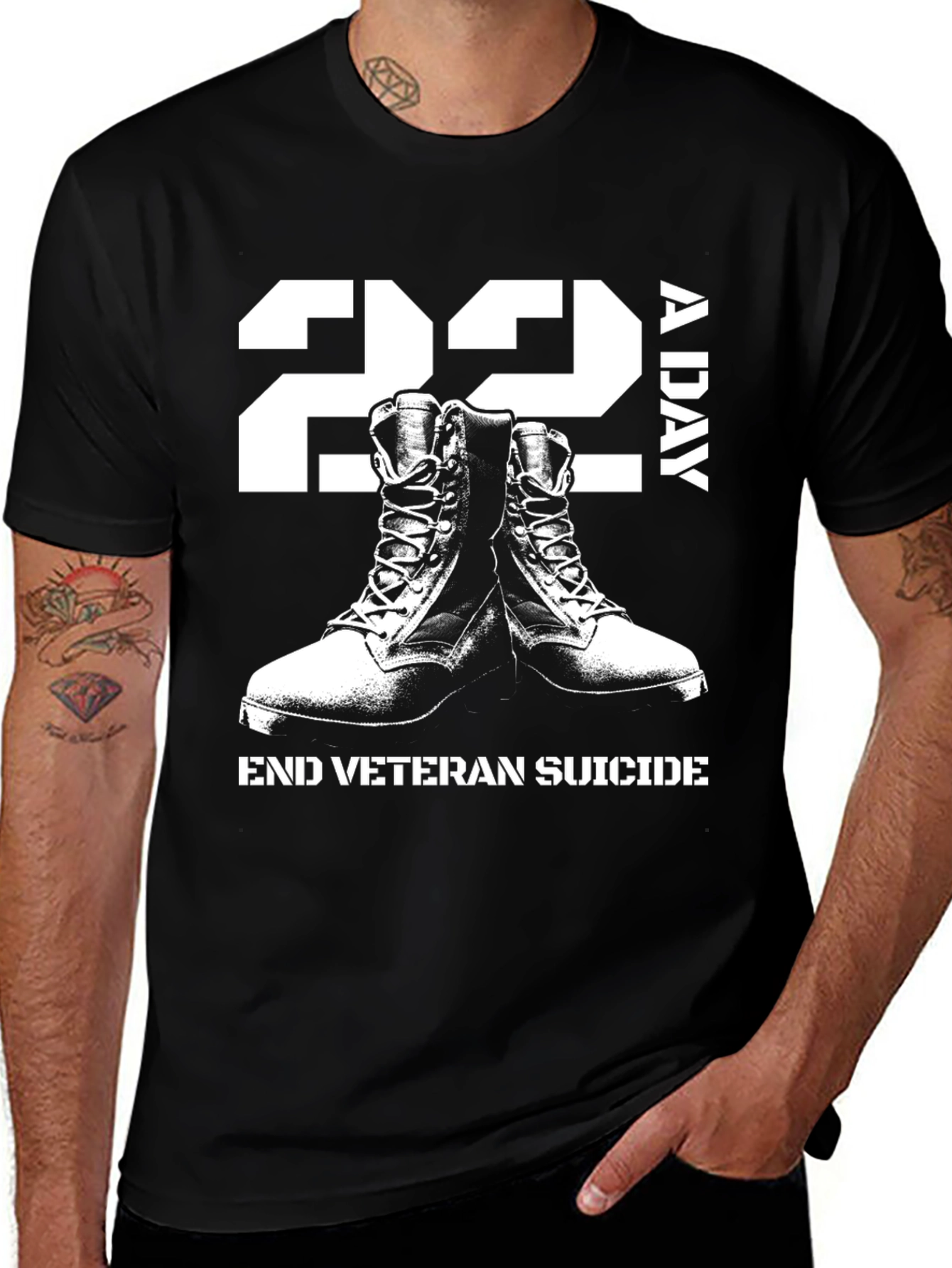 22 A Day Veteran Suicide Awareness T-Shirt