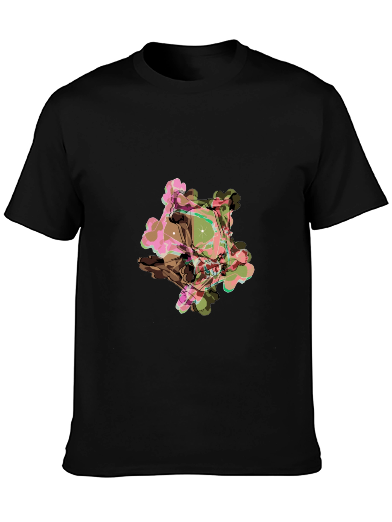 Abstract Graphic Print Black T-Shirt