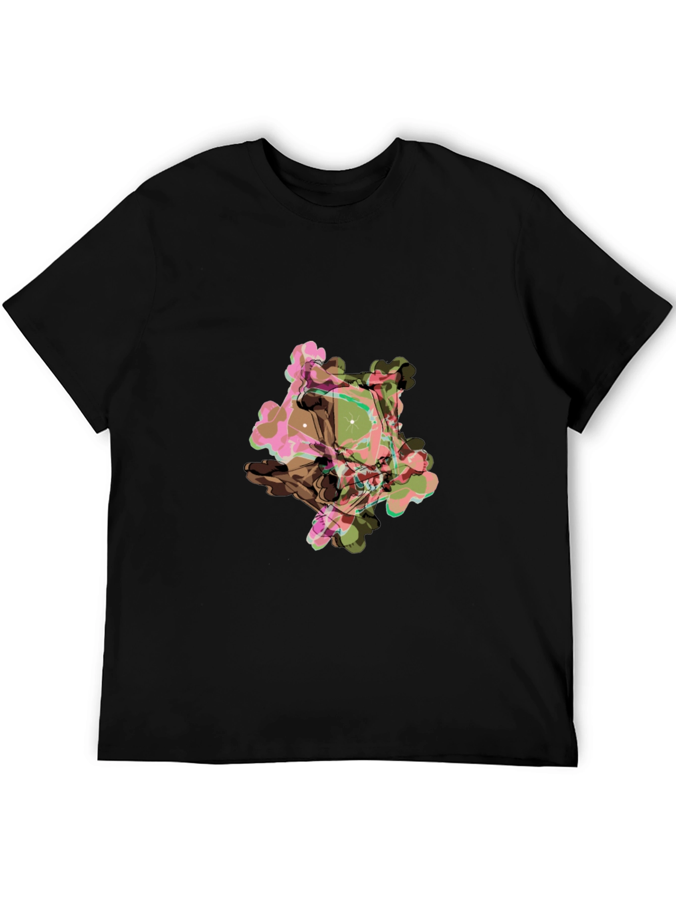 Abstract Graphic Print Black T-Shirt