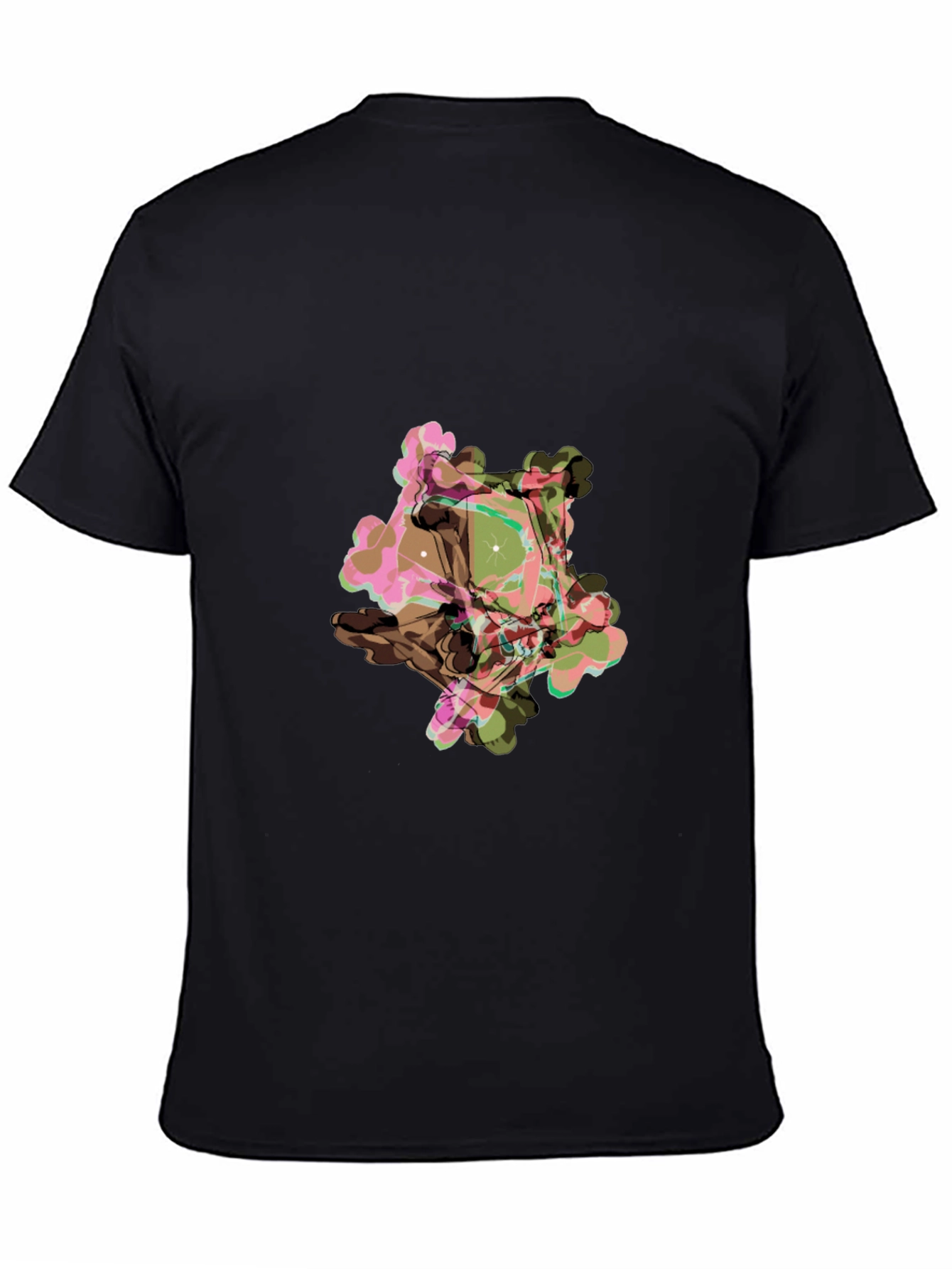 Abstract Graphic Print Black T-Shirt