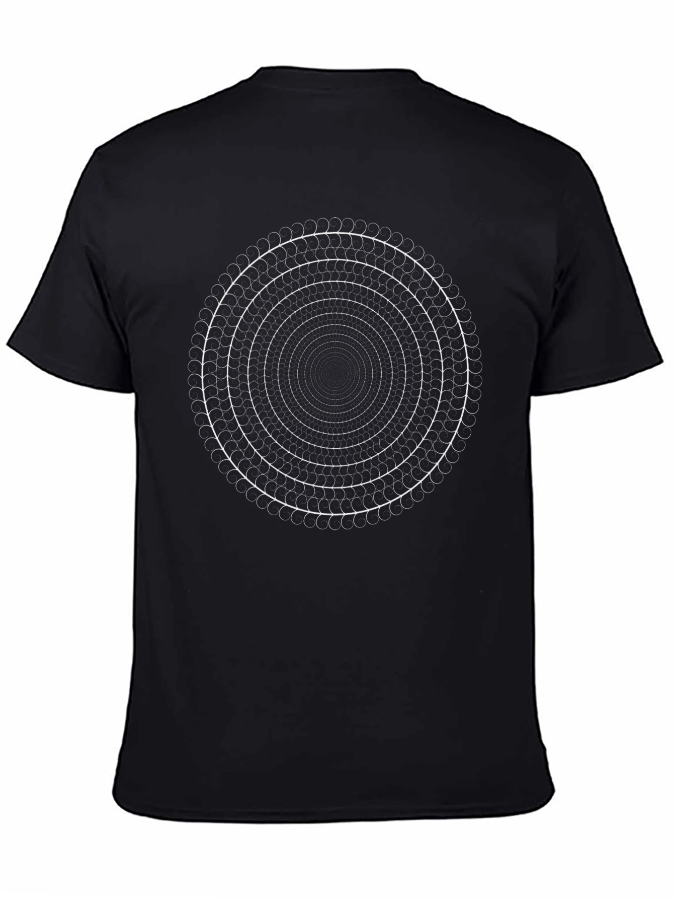 Abstract Optical Illusion Graphic Tee - Black