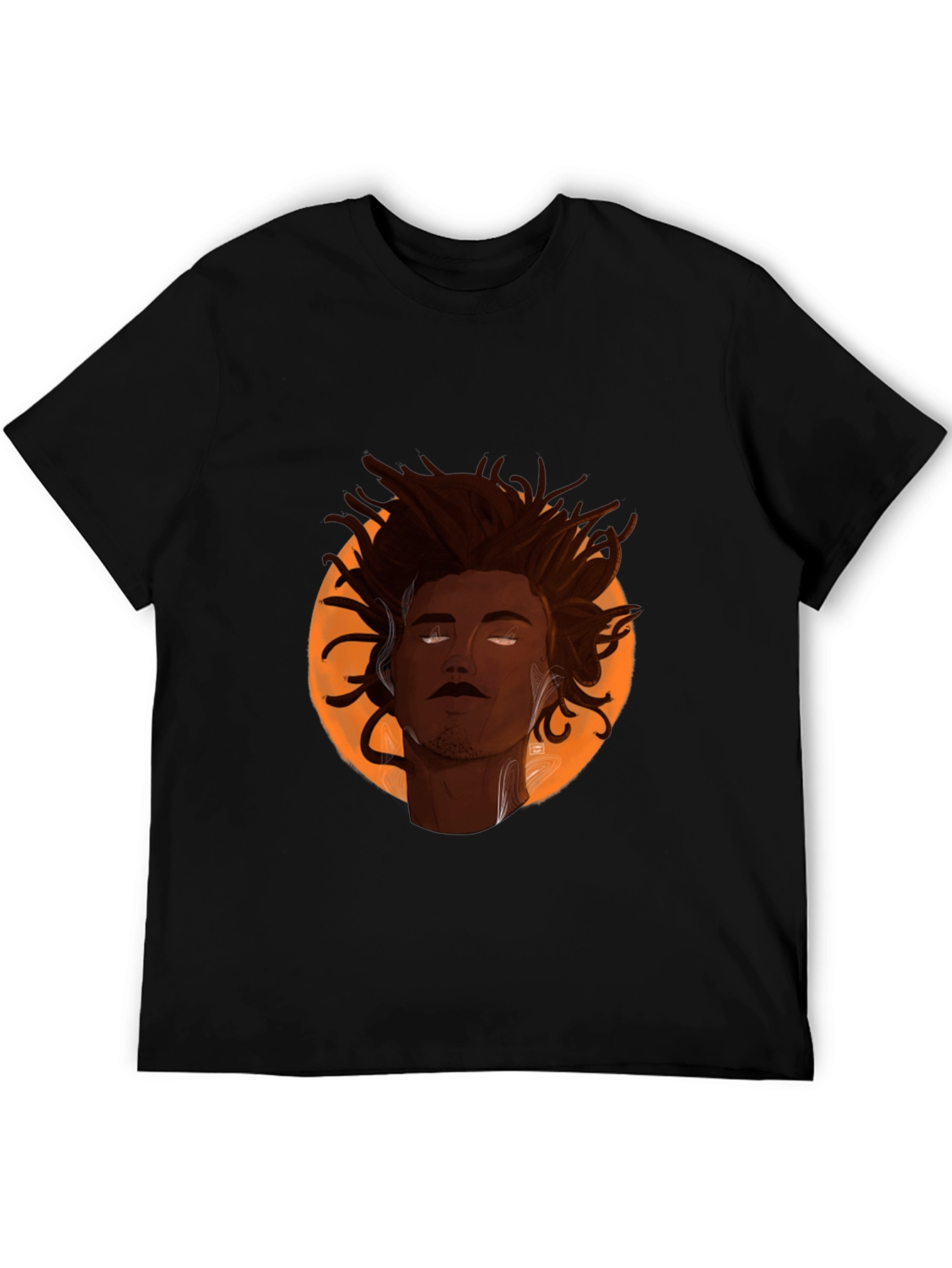 Artistic Man Portrait Graphic Tee - Cool Casual Style