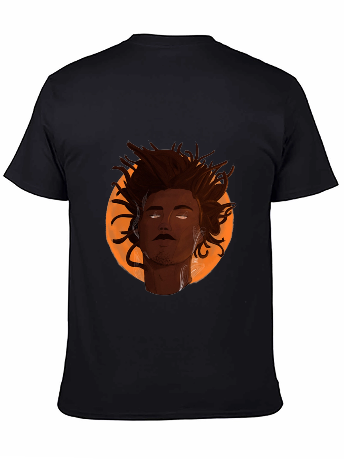 Artistic Man Portrait Graphic Tee - Cool Casual Style