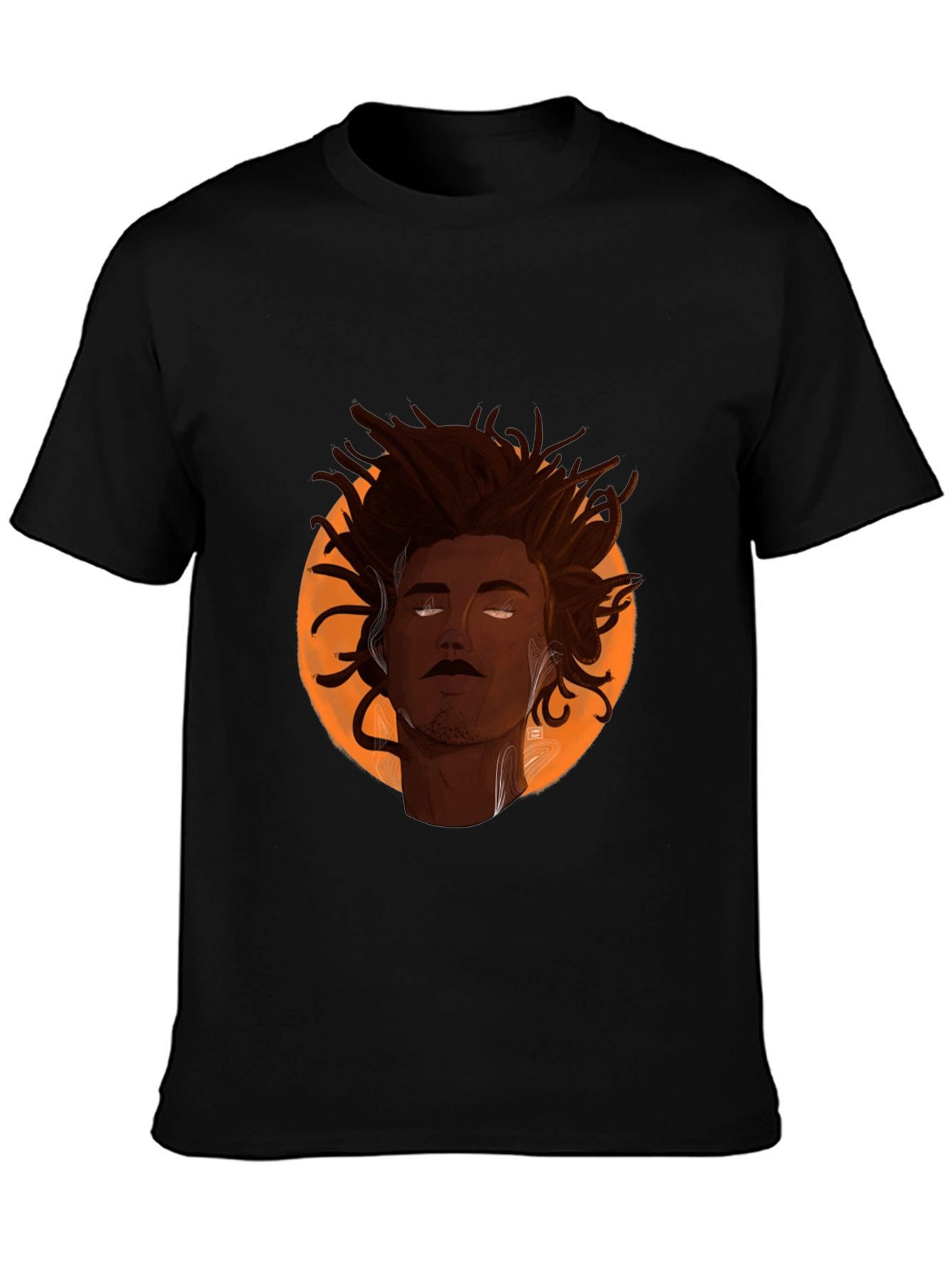 Artistic Man Portrait Graphic Tee - Cool Casual Style