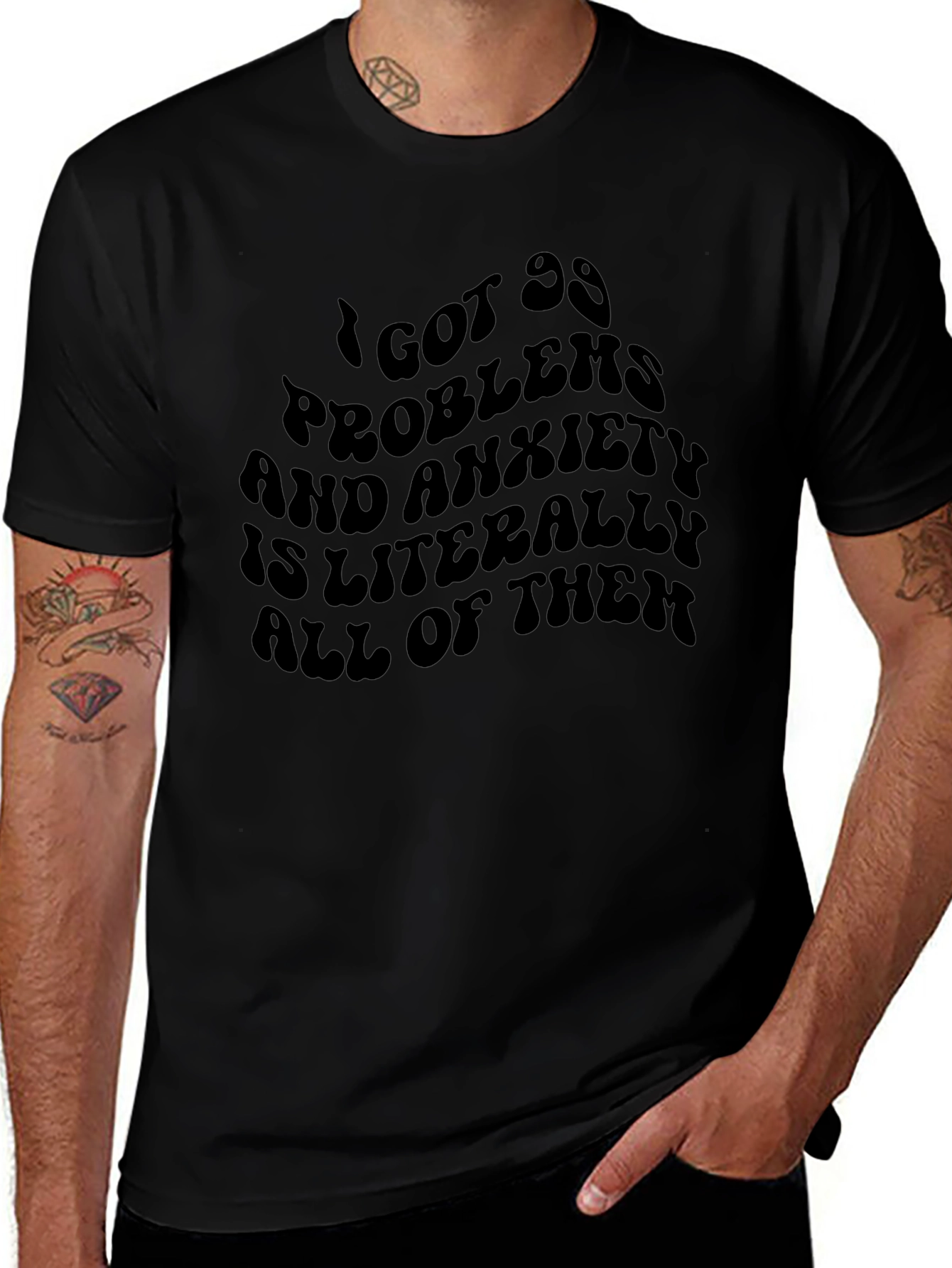 Anxiety Funny Graphic T-Shirt