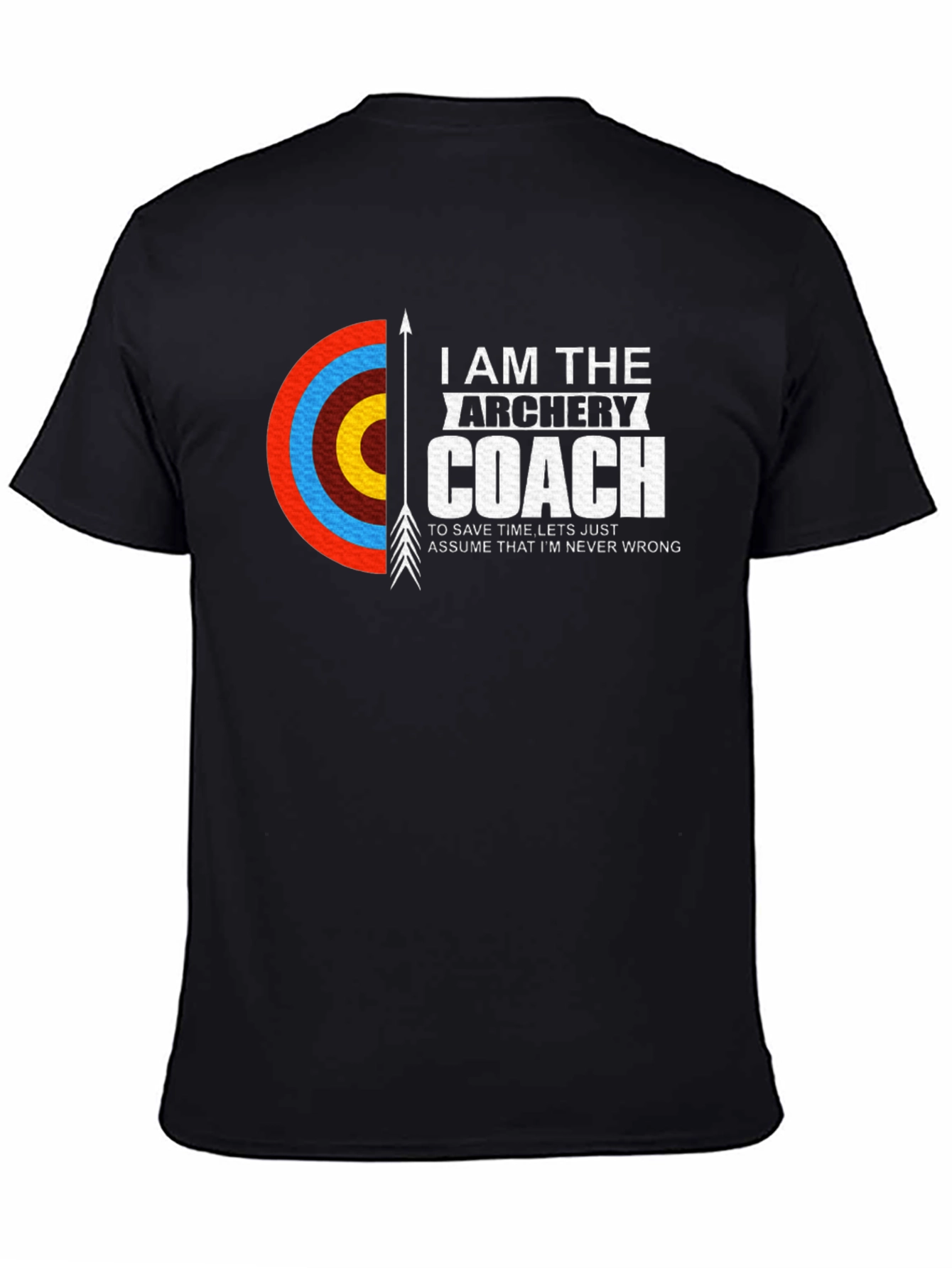Archery Coach T-Shirt - Black - Novelty Design