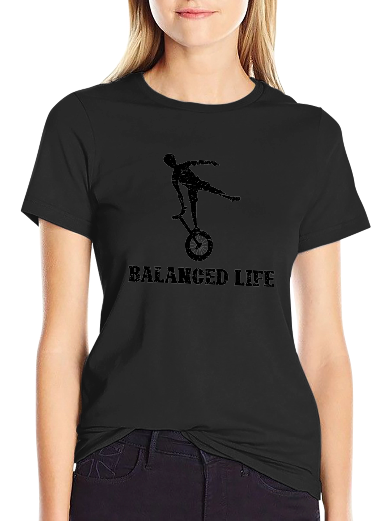 Balanced Life T-Shirt - Unicycle Design