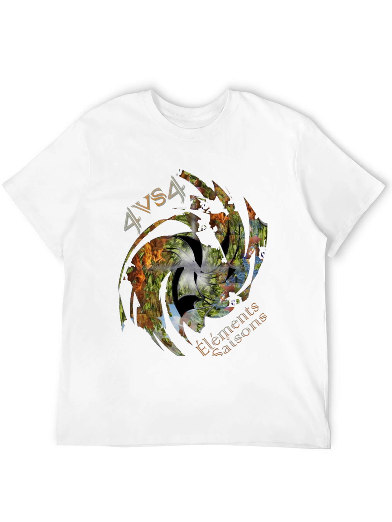 4 Elements Seasons Black Graphic Tee