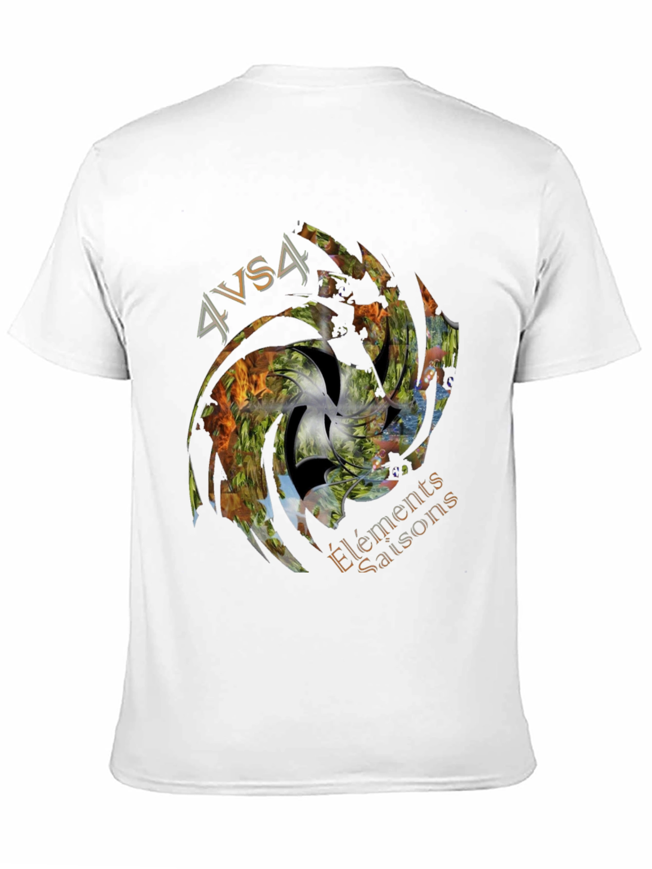 4 Elements Seasons Black Graphic Tee