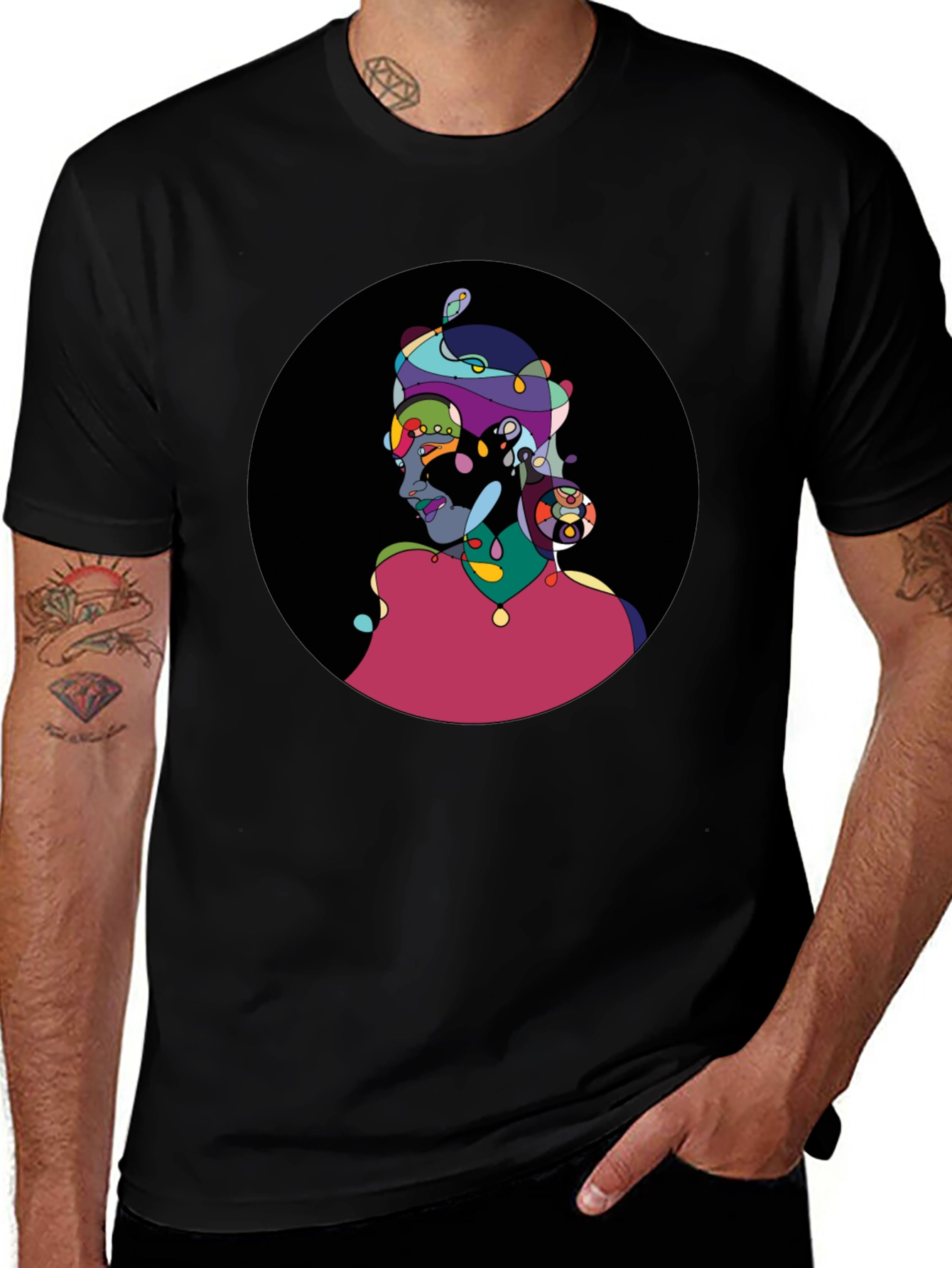 Abstract Art T-Shirt - Colorful Design