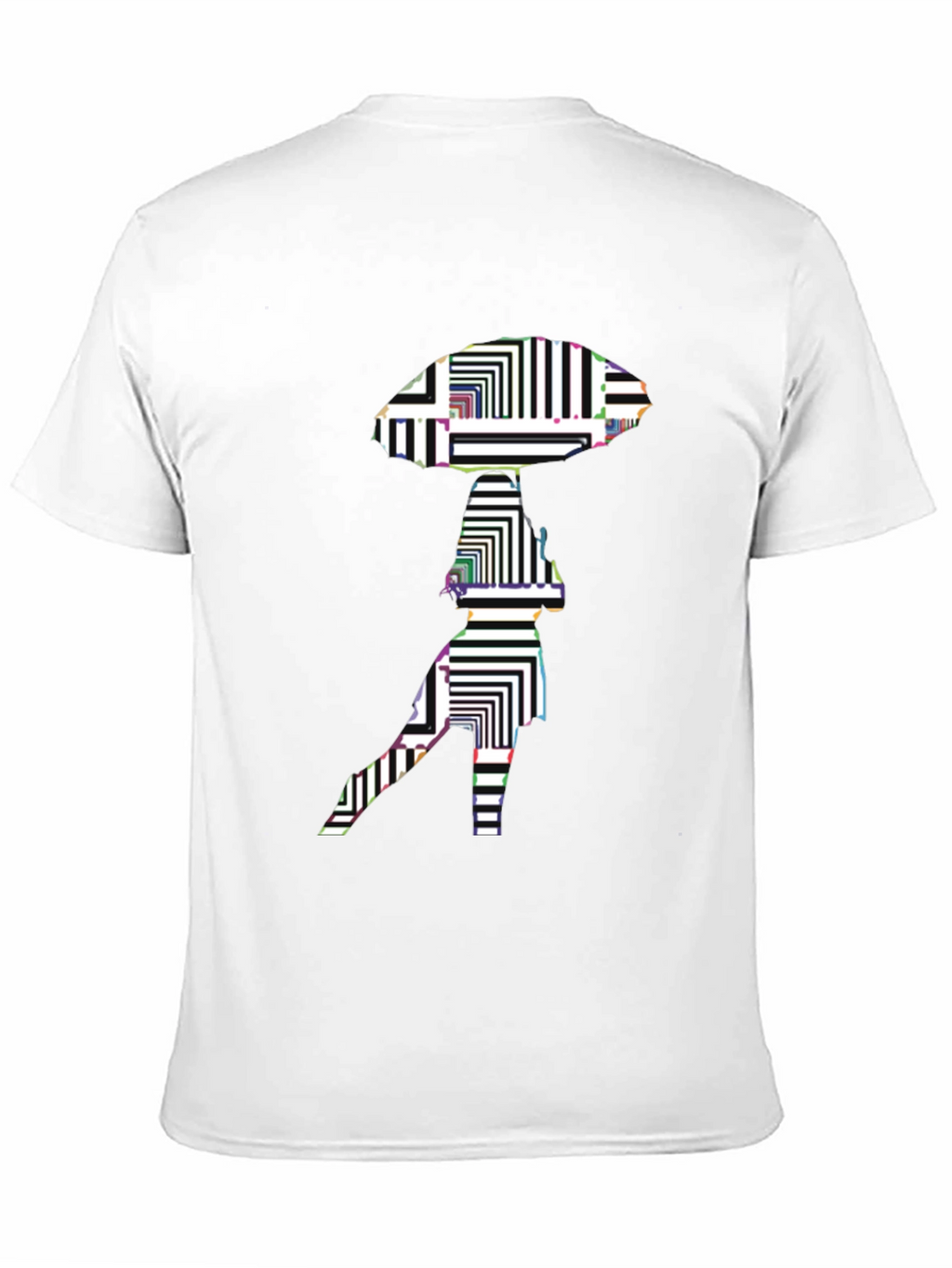 Abstract Alien Graphic Black T-Shirt