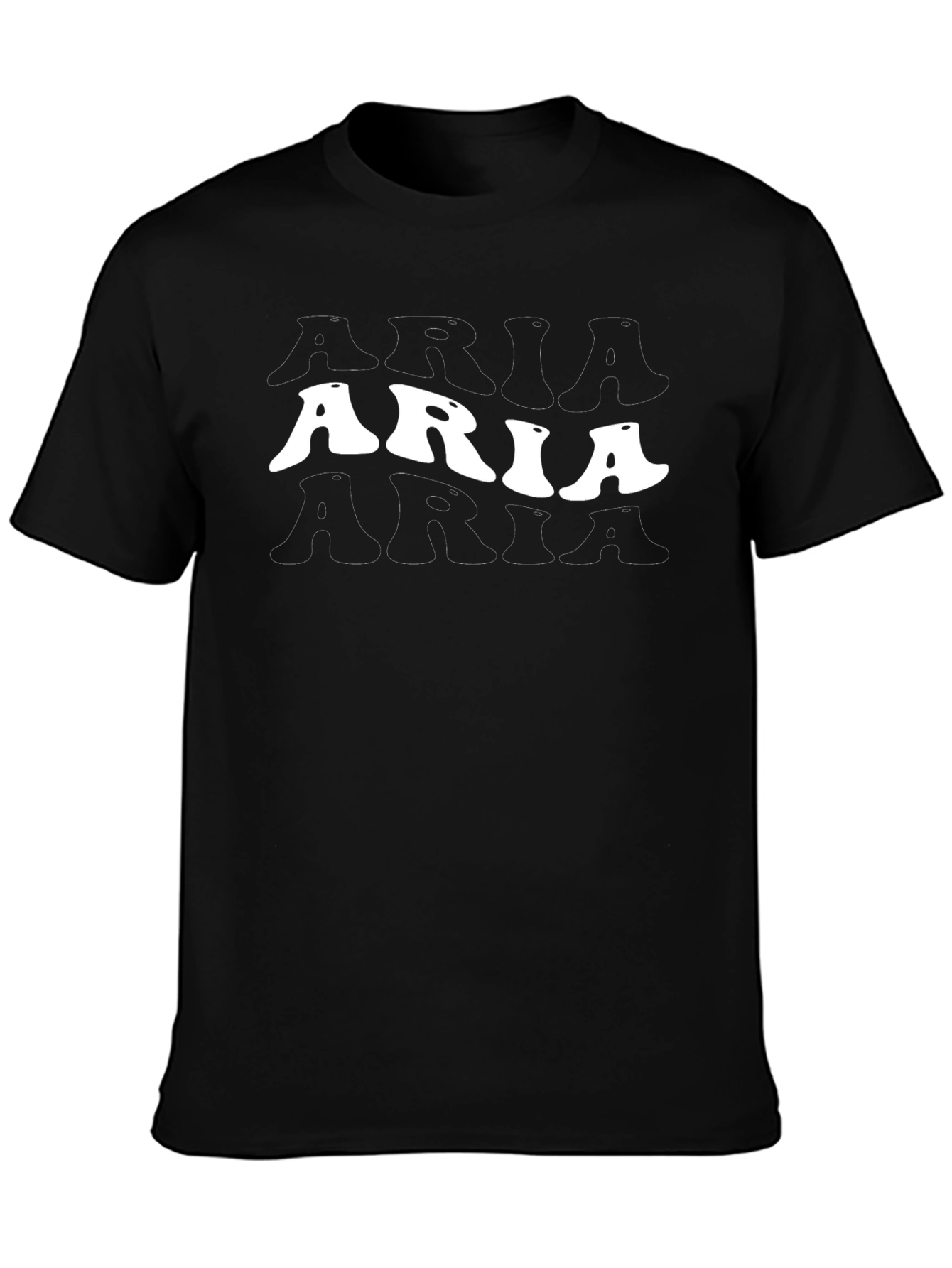 Aria Black Graphic Tee - Trendy Casual Style