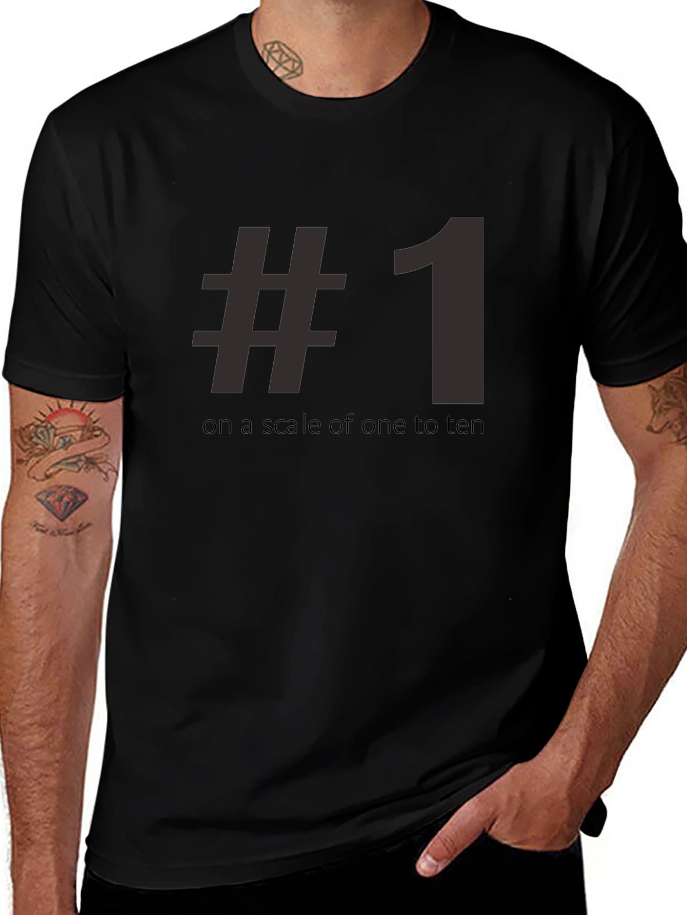 #1 On A Scale Of One To Ten Tee Shirt - Funny Number One T-Shirt