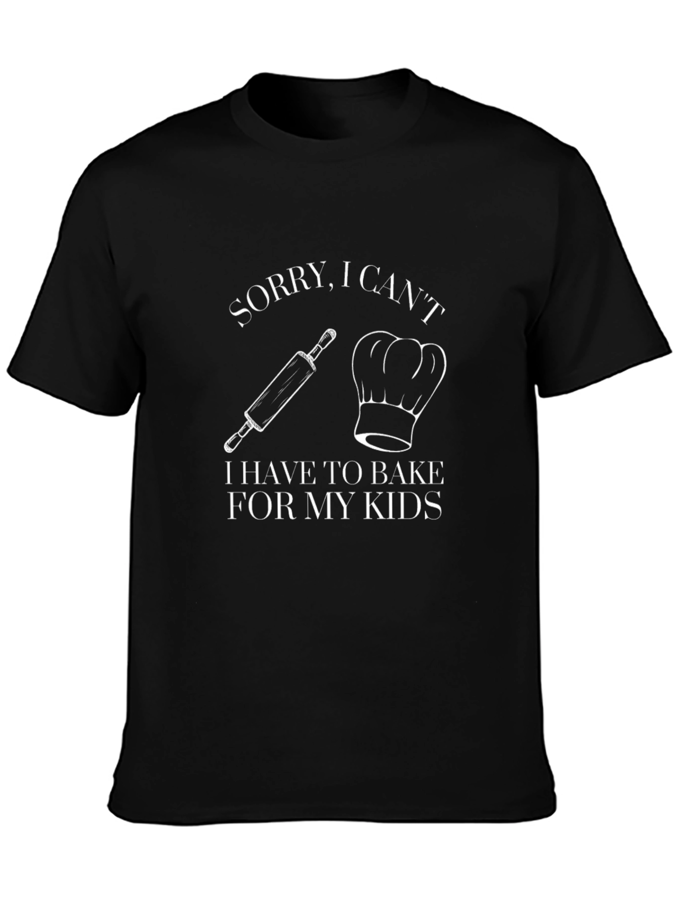 Bake For My Kids Graphic T-Shirt - Black